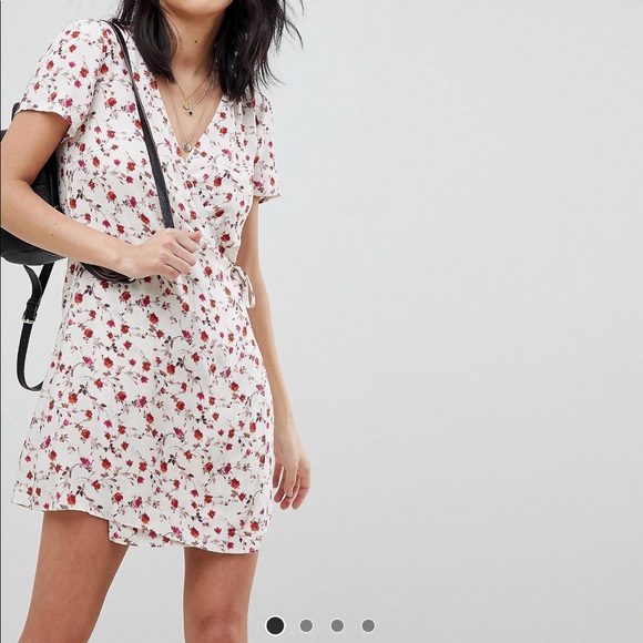 ASOS Dresses & Skirts - ASOS Honey Punch Wrap Dress In All Over Rose Print